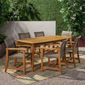 Ensemble de salle à manger d'extérieur 6 places en bois d'acacia Botsford par Christopher Knight Home