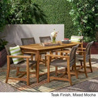 Ensemble de salle à manger d'extérieur 6 places en bois d'acacia Botsford par Christopher Knight Home