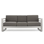 Ensemble de conversation en aluminium 5 places d'extérieur Cape Coral avec 2 tables d'appoint par Christopher Knight Home