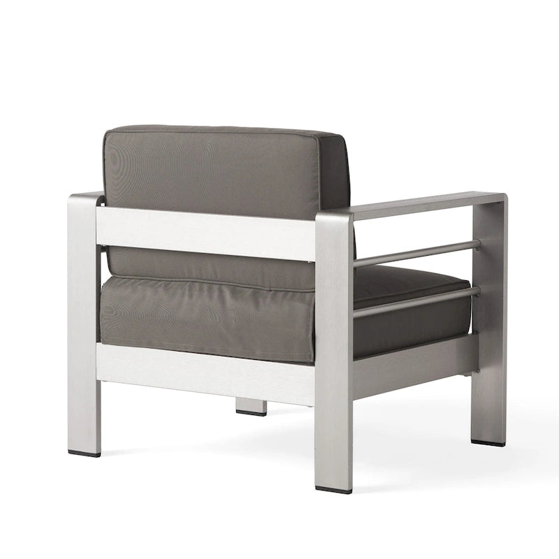 Ensemble de conversation en aluminium 5 places d'extérieur Cape Coral avec 2 tables d'appoint par Christopher Knight Home