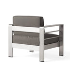 Ensemble de conversation en aluminium 5 places d'extérieur Cape Coral avec 2 tables d'appoint par Christopher Knight Home