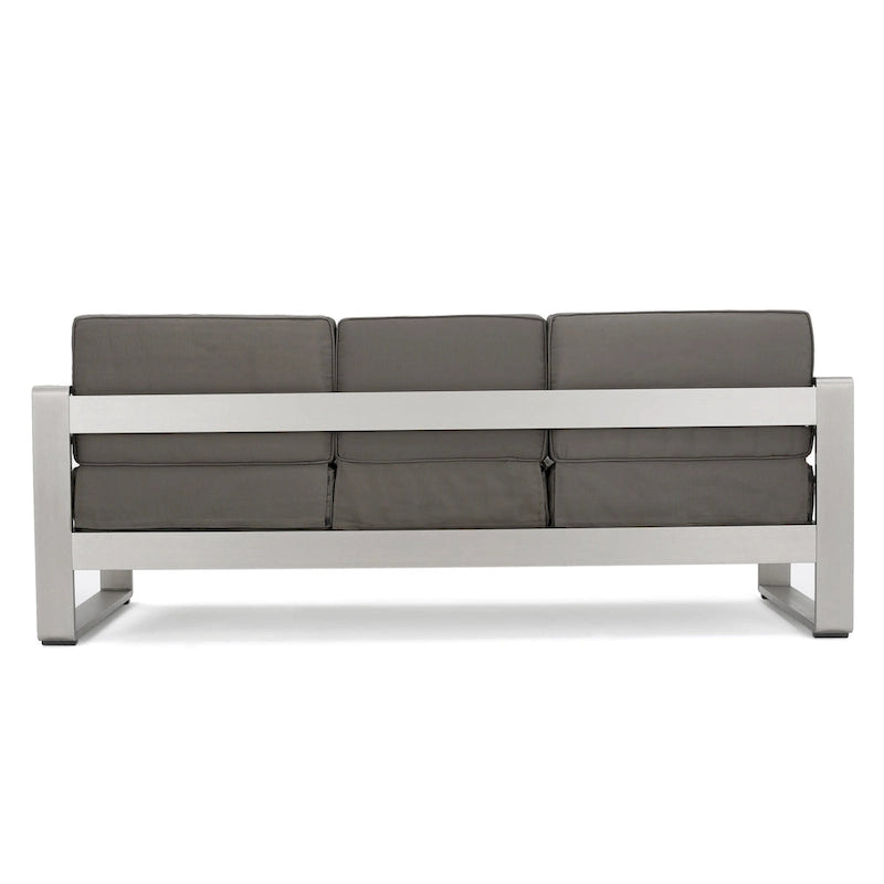 Ensemble de conversation en aluminium 5 places d'extérieur Cape Coral avec 2 tables d'appoint par Christopher Knight Home