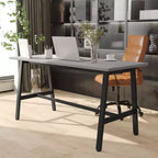 Table à manger ou de jeu Emma et Oliver 60x24 avec plateau stratifié double face et base en acier robuste en forme de A