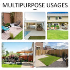 Outsunny Ensemble de 6 pièces de salle à manger de patio extérieur, ensemble de meubles de chaise de canapé en rotin PE tout temps, intérieur/extérieur avec coussins