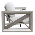 Diglur Ensemble de salon extérieur 3 pièces, gris