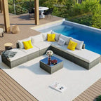 Ensembles de meubles de patio extérieurs 8 pièces