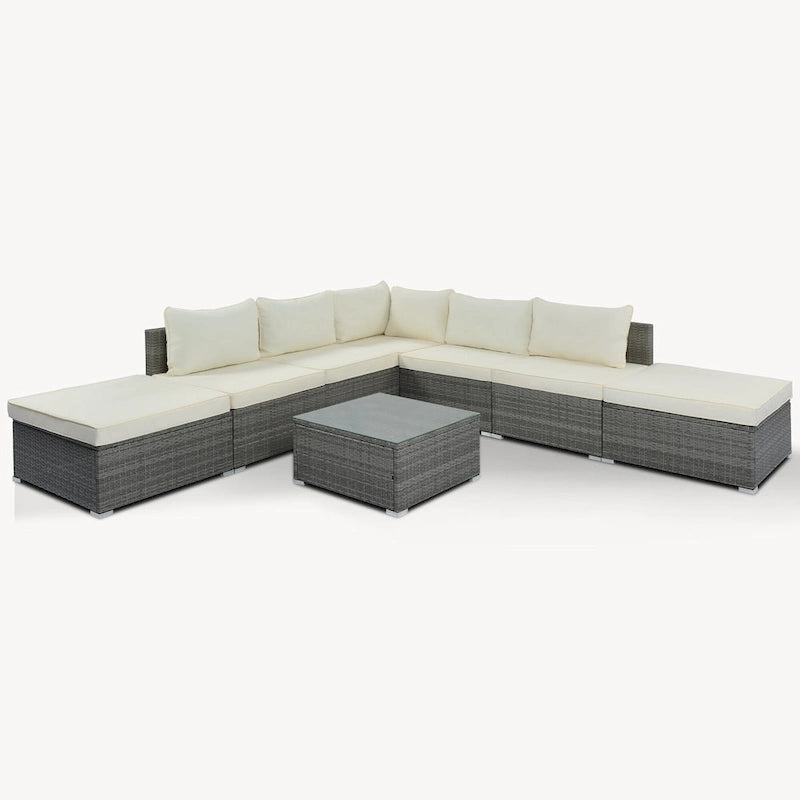 Ensembles de meubles de patio extérieurs 8 pièces