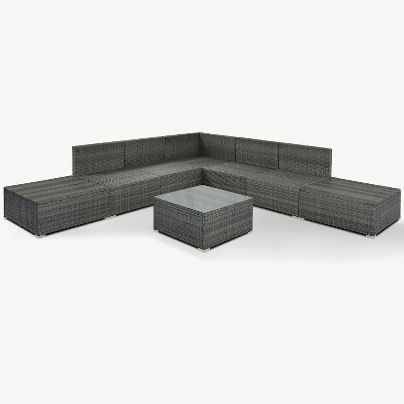 Ensembles de meubles de patio extérieurs 8 pièces