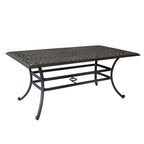 Ensemble de salle à manger rectangulaire Torino Aluminium 7 pièces avec 6 chaises à accoudoirs - N/A