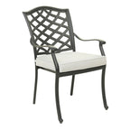 Ensemble de salle à manger rectangulaire Torino Aluminium 7 pièces avec 6 chaises à accoudoirs - N/A