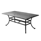Ensemble de salle à manger rectangulaire Torino Aluminium 7 pièces avec 6 chaises à accoudoirs - N/A