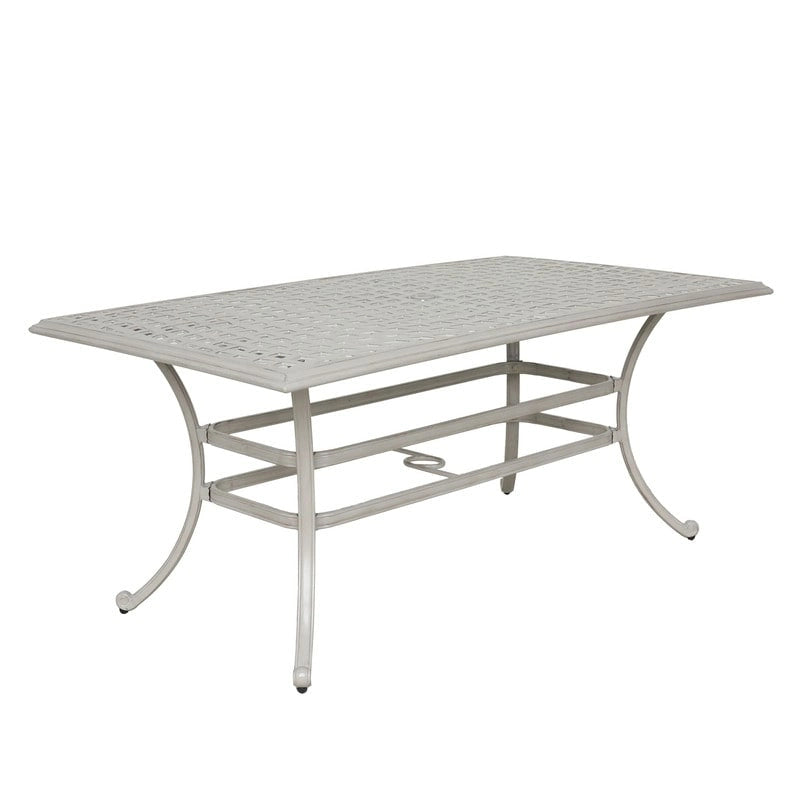 Ensemble de salle à manger rectangulaire Torino Aluminium 7 pièces avec 6 chaises à accoudoirs - N/A