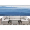 Ensemble de mobilier de jardin 7 pièces en osier Verona Living Source International avec sièges profonds
