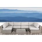 Ensemble de mobilier de jardin 7 pièces en osier Verona Living Source International avec sièges profonds