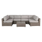 Ensemble de mobilier de jardin 7 pièces en osier Verona Living Source International avec sièges profonds