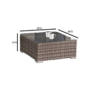 Ensemble de mobilier de jardin 7 pièces en osier Verona Living Source International avec sièges profonds