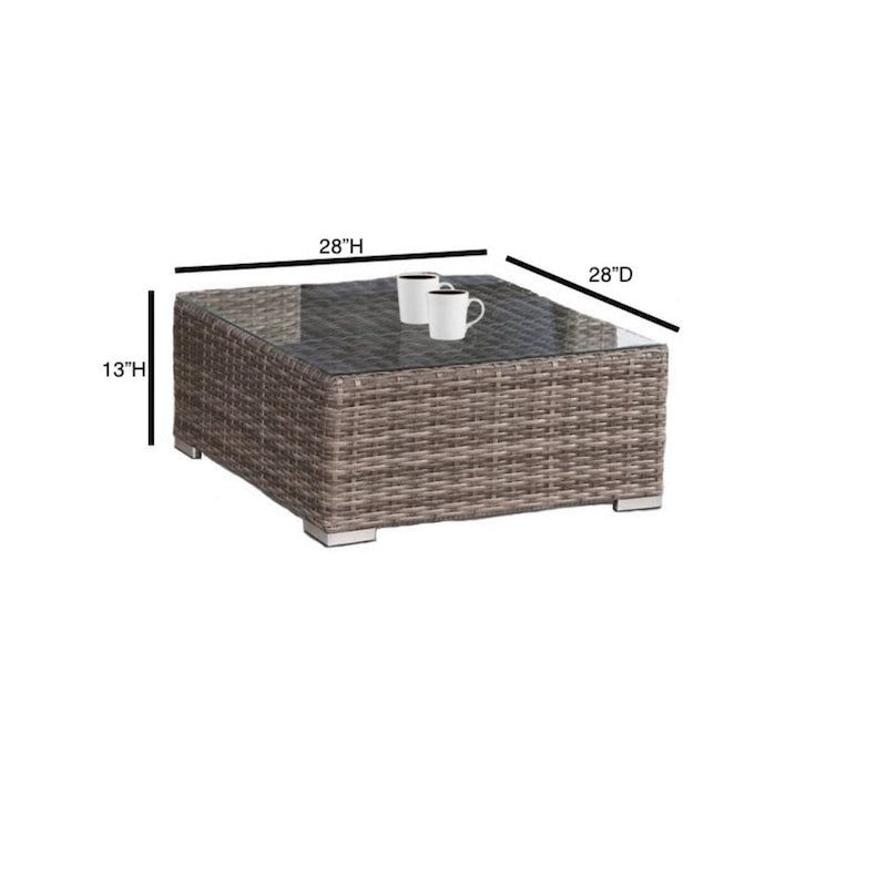Ensemble de mobilier de jardin 7 pièces en osier Verona Living Source International avec sièges profonds