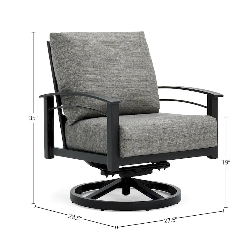 Fauteuil inclinable pivotant en rotin synthétique Sunbrella Stanford