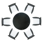 SAFAVIEH Outdoor Sambula, ensemble de salle à manger de patio 7 pièces - 47Wx47Dx29H