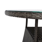 SAFAVIEH Outdoor Sambula, ensemble de salle à manger de patio 7 pièces - 47Wx47Dx29H