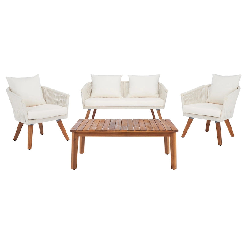 SAFAVIEH Erinka Ensemble de patio 4 pièces - 55L x 30P x 28H