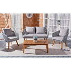 SAFAVIEH Erinka Ensemble de patio 4 pièces - 55L x 30P x 28H