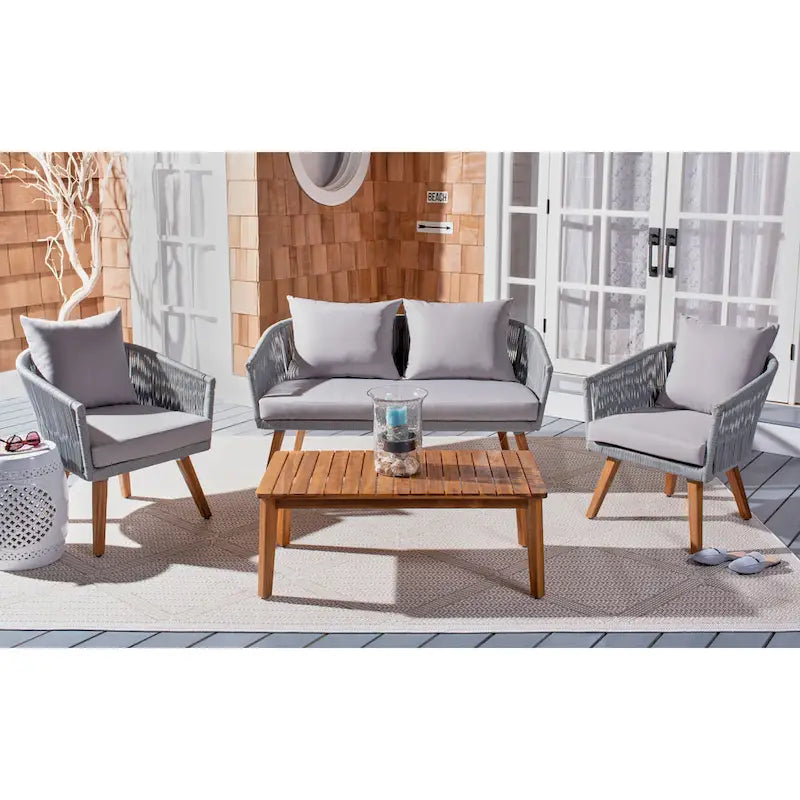 SAFAVIEH Erinka Ensemble de patio 4 pièces - 55L x 30P x 28H
