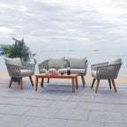 SAFAVIEH Erinka Ensemble de patio 4 pièces - 55L x 30P x 28H