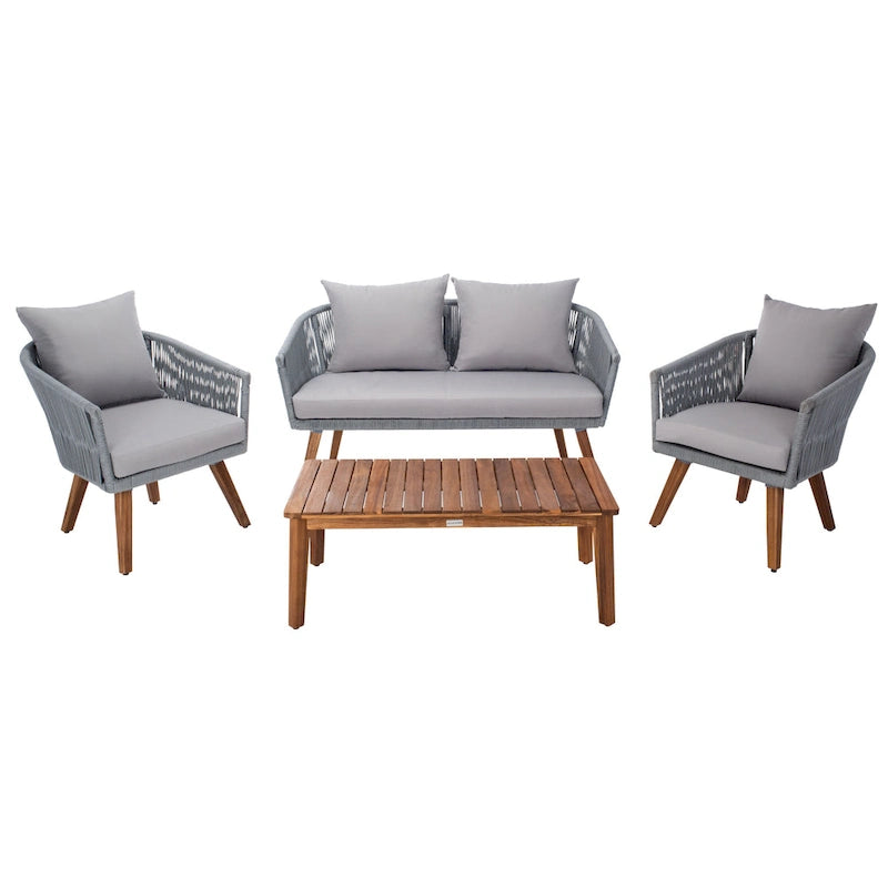 SAFAVIEH Erinka Ensemble de patio 4 pièces - 55L x 30P x 28H