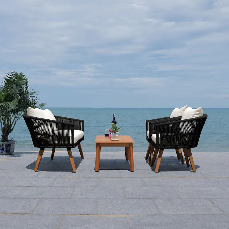 SAFAVIEH Erinka Ensemble de patio 4 pièces - 55L x 30P x 28H