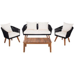 SAFAVIEH Erinka Ensemble de patio 4 pièces - 55L x 30P x 28H