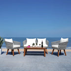 SAFAVIEH Erinka Ensemble de patio 4 pièces - 55L x 30P x 28H