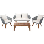 SAFAVIEH Erinka Ensemble de patio 4 pièces - 55L x 30P x 28H