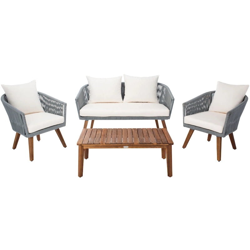 SAFAVIEH Erinka Ensemble de patio 4 pièces - 55L x 30P x 28H