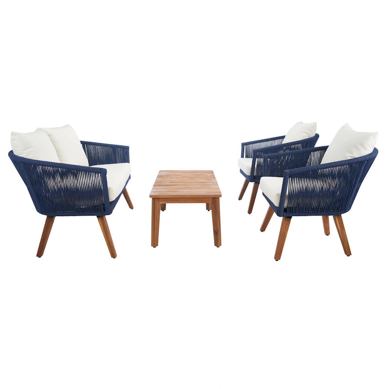 SAFAVIEH Erinka Ensemble de patio 4 pièces - 55L x 30P x 28H