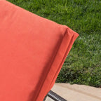 Chaise longue d'extérieur en osier avec coussin de Jamaica (lot de 4) par Christopher Knight Home