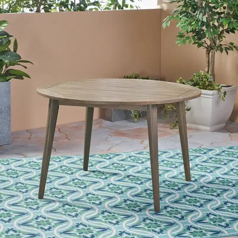 Ensemble de salle à manger d'extérieur 5 pièces en bois et osier Donatella par Christopher Knight Home