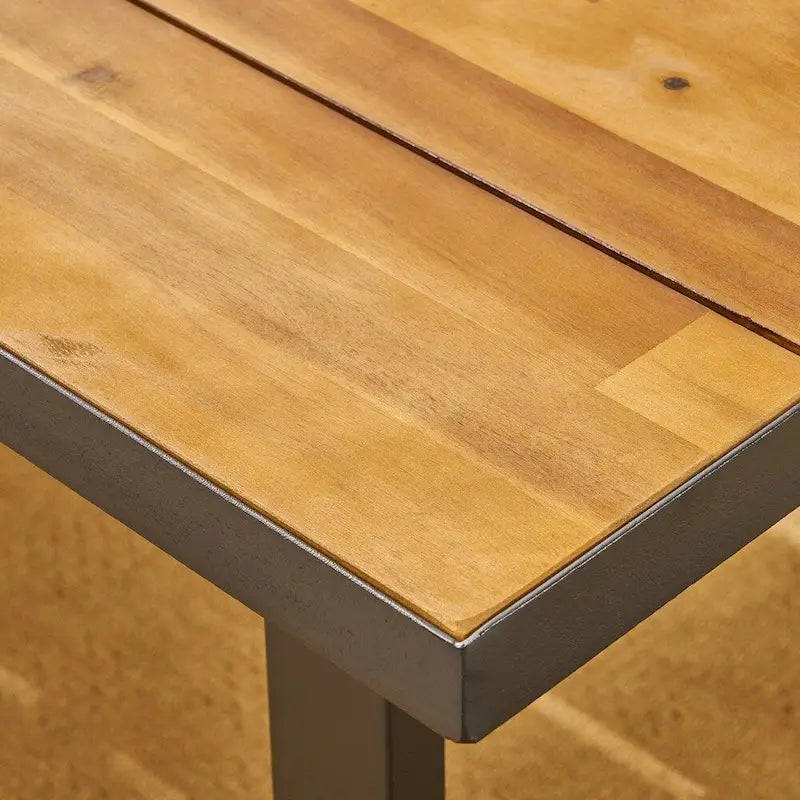 Ensemble de salle à manger rectangulaire Hartland d'extérieur 6 places en bois d'acacia et osier par Christopher Knight Home