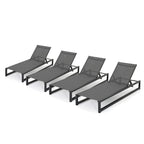 Chaise longue d'extérieur Modesta (lot de 4) par Christopher Knight Home