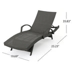 Chaises longues inclinables en osier avec accoudoirs Salem (lot de 4) par Christopher Knight Home