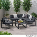 Ensemble de canapés de jardin 6 places en aluminium Navan de Christopher Knight Home