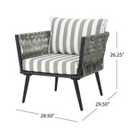 Fauteuil de jardin en osier Oceanus (lot de 4) par Christopher Knight Home