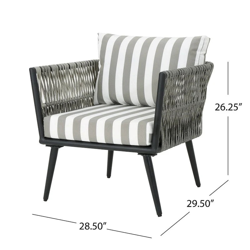 Fauteuil de jardin en osier Oceanus (lot de 4) par Christopher Knight Home
