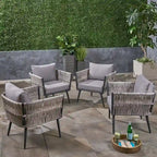 Fauteuil de jardin en osier Oceanus (lot de 4) par Christopher Knight Home
