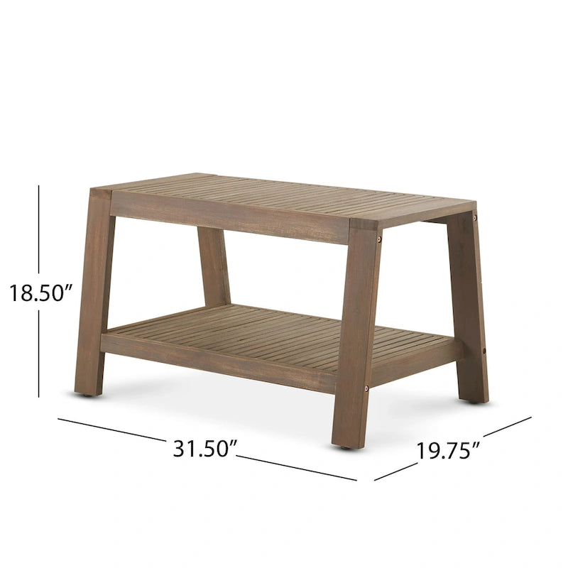 Ensemble de conversation d'extérieur 4 pièces en bois Grenada avec coussins par Christopher Knight Home