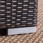 Ensemble de canapés modulaires d'extérieur en osier Santa Rosa à 7 places avec coussins de Christopher Knight Home