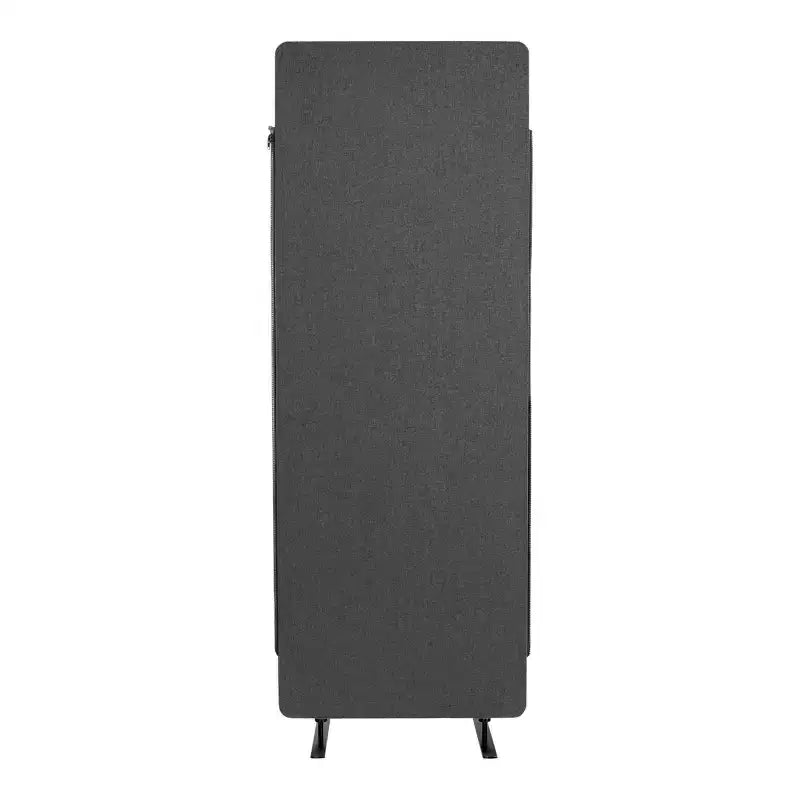 Cloison de séparation acoustique autonome ReFocus par Stand Up Desk Store, réductrice de bruit (Gris Cendre, 23,6 x 66, Panneau d'extension zippé)