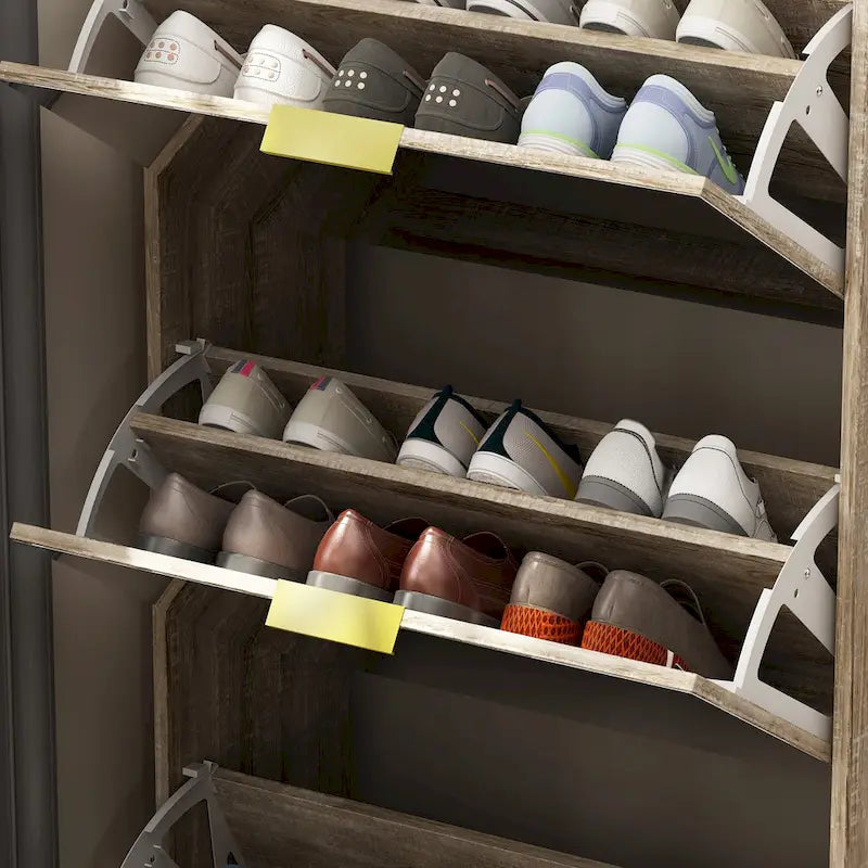 Floor Standing Mirror Shoe Cabinet Closet Shoe Organizers