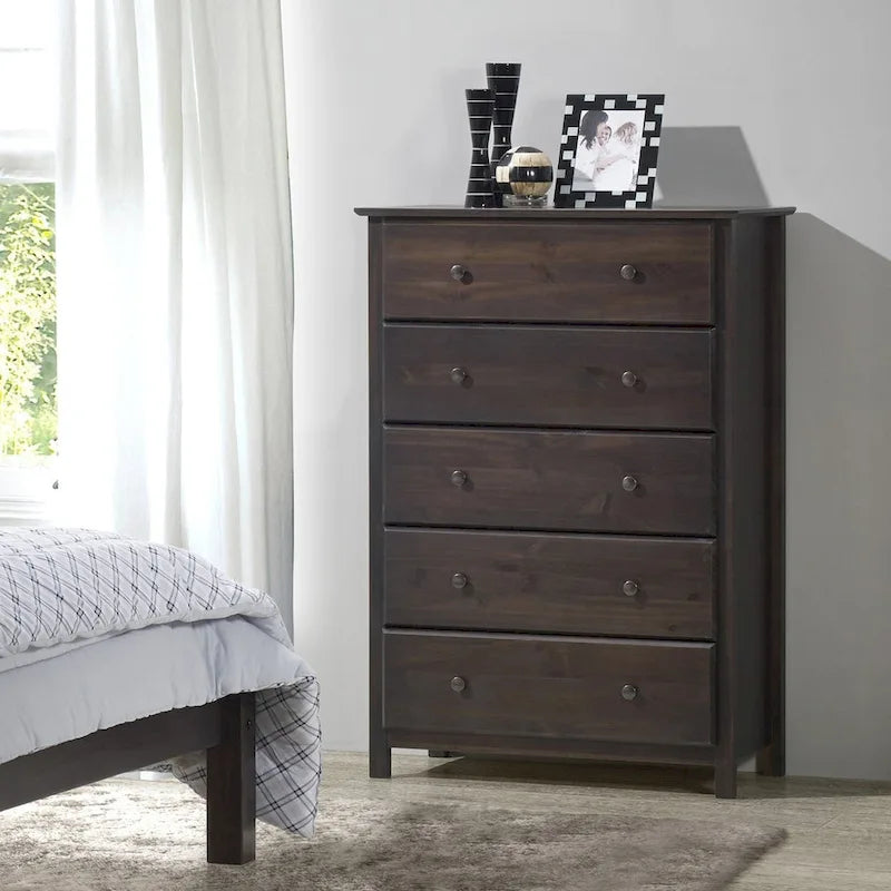 Shaker 5-drawer Solid Wood Chest