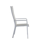 Somette Melbourne Chaise haute d'extérieur en aluminium avec siège en toile (Lot de 2)